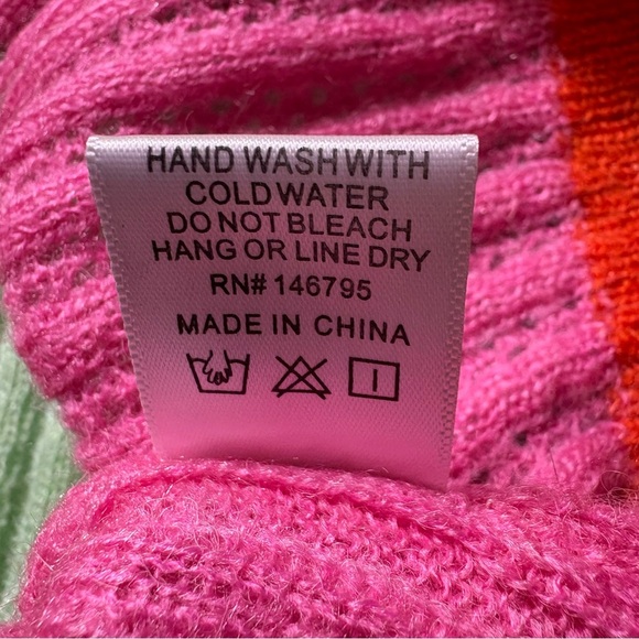 NWT Dee Elly Women’s Multi Color Striped Cropped Cardigan Sweater | Size L - Picture 10 of 12